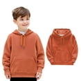 thumbnail image 1 of Girls Hoodie Orange Hooded Lightweight Long Sleeve Hoodies Warm Fall Winter Clothes Toddler Boys Clothes 5-6 Years, 1 of 4