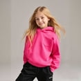 thumbnail image 1 of Girls Hoodie Pink Hooded Lightweight Long Sleeve Hoodies Winter Clothes Little Girls Clothes Size 10-11 Years, 1 of 5