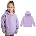 thumbnail image 1 of Girls Hoodie Purple Hooded Long Sleeve Soft Sweatshirts Top Fall Winter Clothes 2-3 Years Boy Clothes, 1 of 4