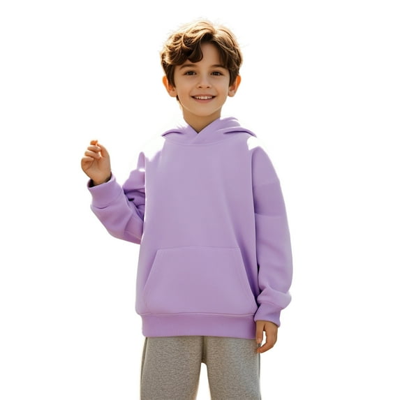 Girls Hoodie Purple Hoodie Long Sleeve Pullover Tops Fall Clothes Toddler Boys Clothes 2-3 Years Boys Girls Fashion