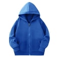 thumbnail image 1 of Girls Hoodie Toddler Zipper Cotton Zip Up Hooded Sweatshirt Kids Long Sleeve Cotton Christmas Hoodies with Pockets Solid Pullover Tops for Girl 2-11 Years, 1 of 4
