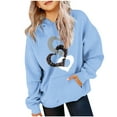 thumbnail image 1 of Girls Hoodies 2-14 Years Lover Heart Hooded Pullover with Pocket Kids Oversized Sweatshirts Tie Dye Cottons Tops Fall Winter Clothes for Teen Girl Casual Loose Hoodie, 1 of 5