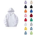 thumbnail image 1 of Girls Hoodies Baby Boys Long Sleeve Solid Color Zipper Hoodies Sweatshirts Top Children Unisex Soft Coat Blouse With Pocket Clean Girl Clothes, 1 of 7