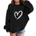 thumbnail image 1 of Girls Hoodies Black Pullover Hoodies Casual Long Sleeve Sweatshirts Winter Clothes Kids Clothes Boys Size 5-6 Years, 1 of 4