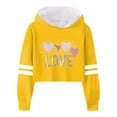 thumbnail image 1 of Girls Hoodies Children Girls Long Sleeve Letters Solid Color Short Hoodie Hoodie Top For Large Children Hoodies for Teen Girls, 1 of 4