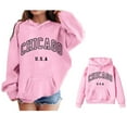 thumbnail image 1 of Hoodies for Boys City Name Letter Print Pink Hooded Casual Long Sleeve Classic Hoodie Fall Clothes Girls Toddler Clothes 7-8 Years, 1 of 5