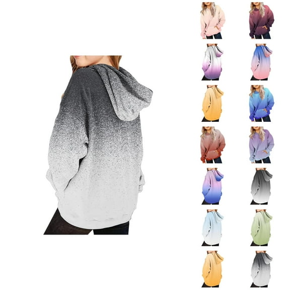 Girls Hoodies Cute Hoodies For Teen Girls Trendy Preppy Hooded Sweatshirts Oversized Long Sleeve Shirts Gradient Clothes For Girls Pullover Hoodies