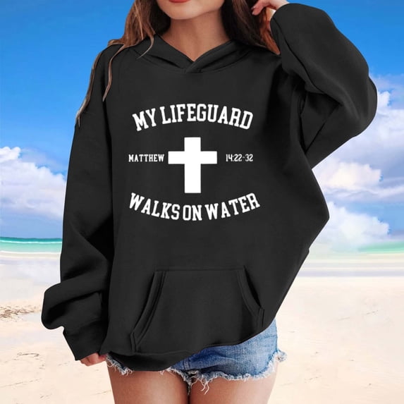 Girls Hoodies Jesus Letter Print Fall Winter Loose Pullover Hoodie Top Casual Hoodies for Girls Size 2-3Y
