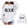 thumbnail image 1 of Hoodies for Boys Kids City Name Letter Print White Hoodies Long Sleeve Pullover Hoodie Sweatshirt Fall Winter Clothes 9-10 Years Old Girl Clothes, 1 of 5