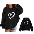 thumbnail image 1 of Hoodies Boys Fashion Printed Black Hoodies Casual Long Sleeve Sweatshirts Jackets Fall Clothes Size 5-6 Years Girls Clothes, 1 of 5