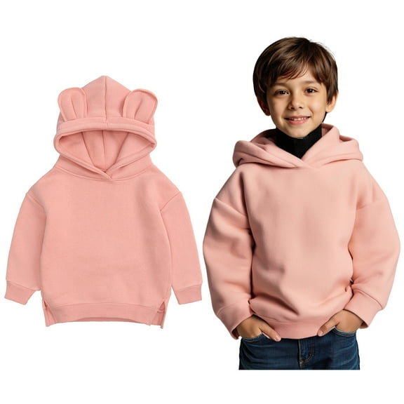 Girls Hoodies Kids Pink Hoodies Long Sleeve Pullover Tops Fall Winter Clothes Girls Sweatshirts Size 3-4 Years Boys Girls Fashion