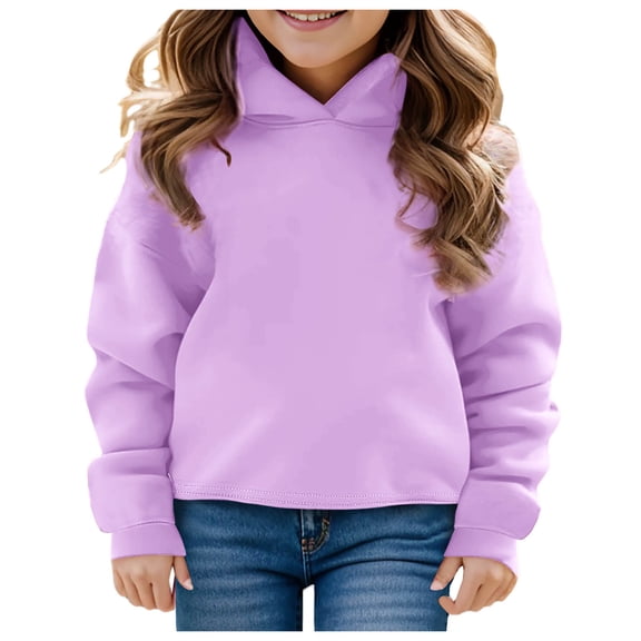 Girls Hoodies Kids Purple Hoodies Lightweight Long Sleeve Hoodies Warm Fall Winter Clothes Girls Tops Size 2-3 Years Boys Girls Fashion