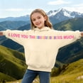 thumbnail image 1 of Girls Hoodies Letter Print Loose Pullover Hoodie Top Casual Hoodies for Girls Size 11-12Y, 1 of 6
