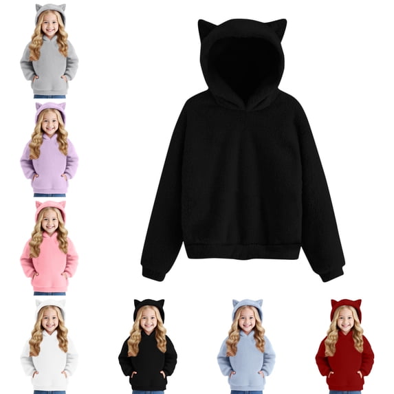 Girls Hoodies Long Sleeve Athletic Sweatshirt with Pockets Tween Girl Clothes