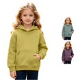 thumbnail image 1 of Girls Hoodies Long Sleeve Pocket Pullover Hooded Sweatshirt Casual Cute Fall Winter Outfits Size 4-5 Years, 1 of 7
