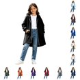 thumbnail image 1 of Girls Hoodies Long Sleeve Zip-Up Long Tunic Hoodies with Pockets Girls Sweatshirt, 1 of 6