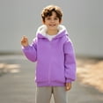 thumbnail image 1 of Girls Hoodies Purple Full Zipper Hooded Long Sleeve Soft Sweatshirts Top Winter Clothes Boys 2-3 Years Clothes Boys Girls Fashion, 1 of 5