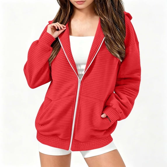 Girls Hoodies Sweatshirt Casual Long Sleeve Hooded Outwear Jackets with Pockets