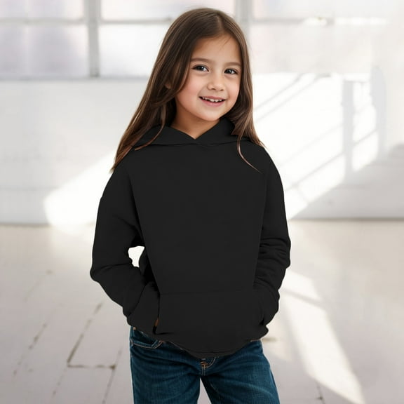 Girls Hoodies & Sweatshirts Child Toddler Long Sleeve Prints Warm Pullover Tops Kids Outfits Sweat Suit