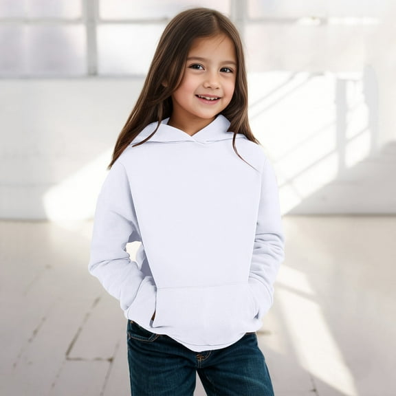 Girls Hoodies & Sweatshirts Child Toddler Long Sleeve Prints Warm Pullover Tops Kids Outfits Sweat Suit