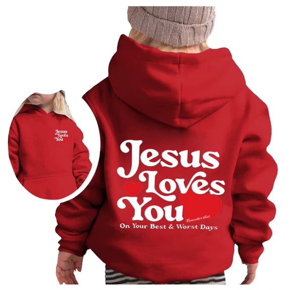 Girls Hoodies & Sweatshirts Girl You Hooded Casual Loose Letter Print Hoodie for and Stylish Young Girls