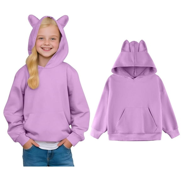 Girls Hoodies & Sweatshirts Girl's Hoodie Long Sleeve Soft Sweatshirt Graphic Hoody Cute Pullovers Kids Clothes For Boys And Girls