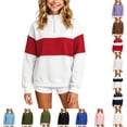thumbnail image 1 of Girls' Hoodies Sweatshirts Kids Half Zipper Pullover Tops Boys Trendy Winter Long Sleeve Shirt 13-14 Years, 1 of 2