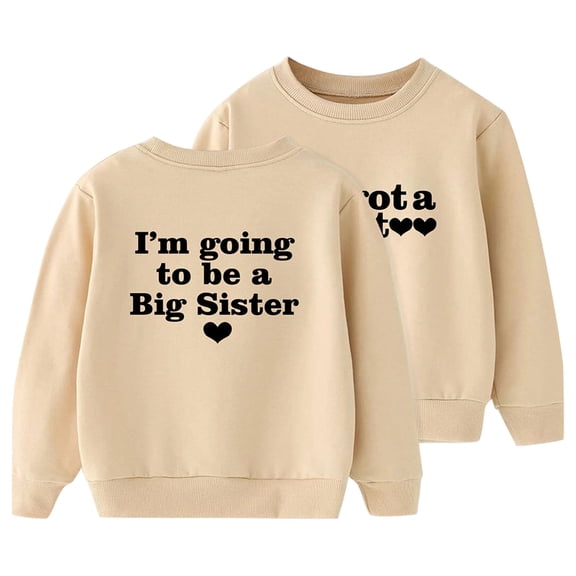 Girls Hoodies & Sweatshirts Kids Winter Long Sleeve Tops Letter Printed Sweatshirt for Children