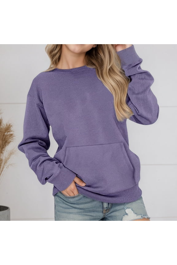 Girls Hoodies & Sweatshirts Oversized Casual Long Sleeve Pullover Cute Drop Shoulder Design Top with Pocket for Girls Potato Hoodie 5-6 Years