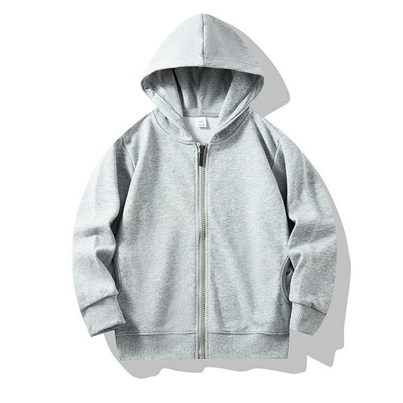 Girls Hoodies & Sweatshirts Soft Zippered Sweatshirts for Kids with Pockets Comfortable Long Sleeve Top for Children Unisex Apparel