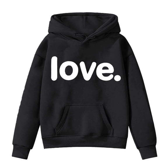 Girls Hoodies & Sweatshirts Valentines Day Minimalist Heart Crewneck Casual Loose Fit Sweatshirt for Girls