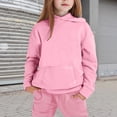 thumbnail image 1 of Girls Hoodies Sweatshirts for Kids and Long Sleeve Solid Color Pullover Casual Top Wear for and Outdoor Activities, 1 of 3
