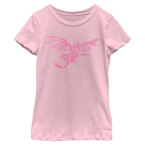 Girls How to Train Your Dragon Skybound Light Fury T Shirt