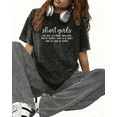 thumbnail image 1 of Girls Humorous Slogan Graphic breathability Tee T-Shirt Print Top Short Sleeve Round Neck Black S-2XL Plus Size, 1 of 5