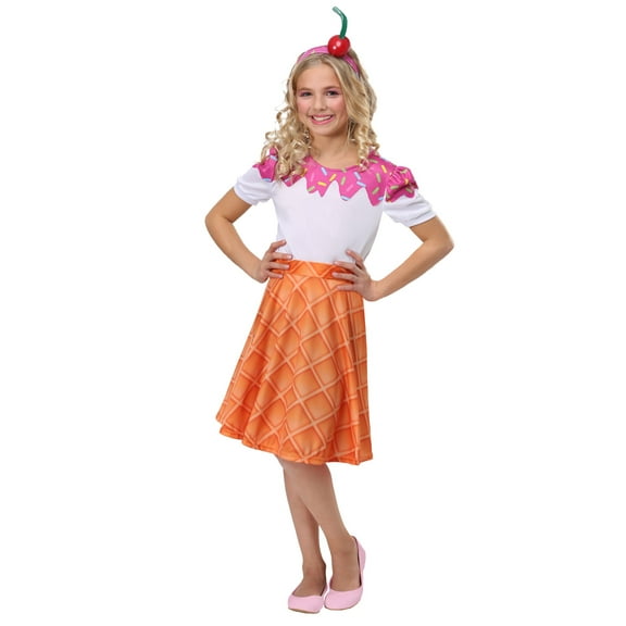 Girls Ice Cream Cone Costume