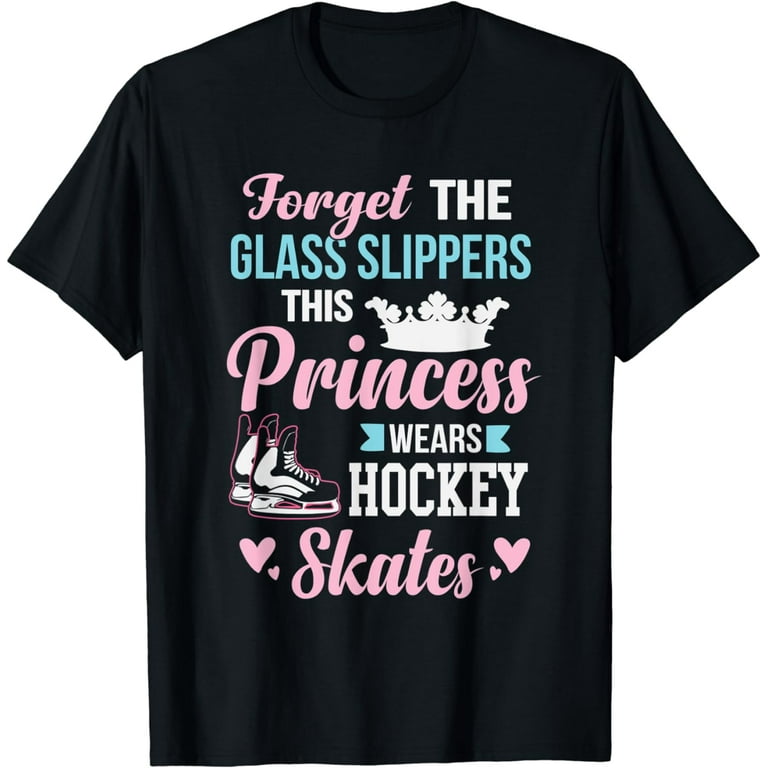 Girls Ice Hockey T-Shirt This Princess Wears Hockey Skates Girls Ice Hockey T-Shirt This Princess Wears Hockey Skates