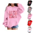 thumbnail image 1 of Girls In My Toddler Era Hoodies 2025 Long Sleeve Cute Graphic Hooded Sweatshirt with Pockets Kids Pullover Tops, 1 of 1