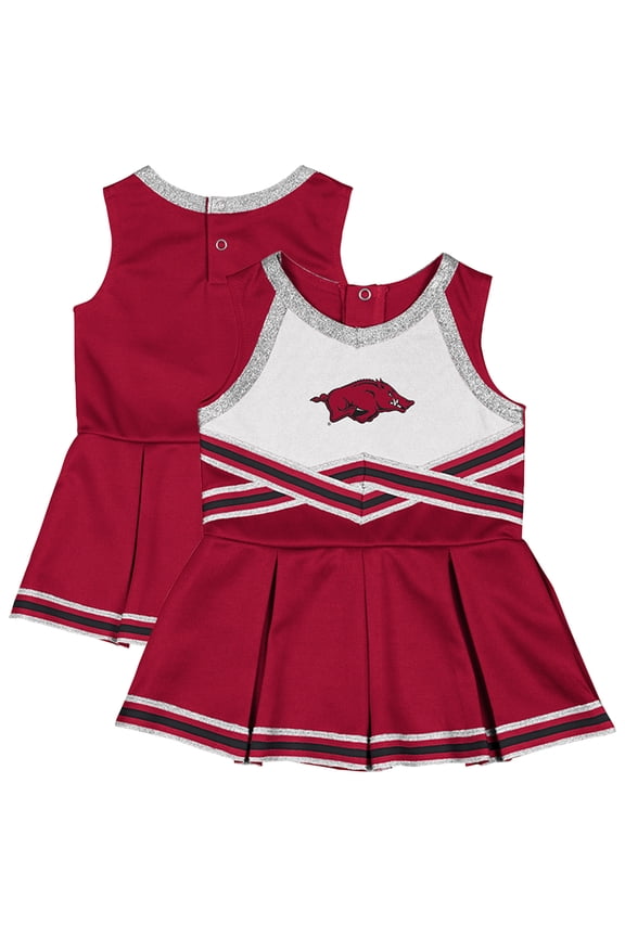 Girls Infant Colosseum Cardinal Arkansas Razorbacks Lollipop Park Cheer Dress