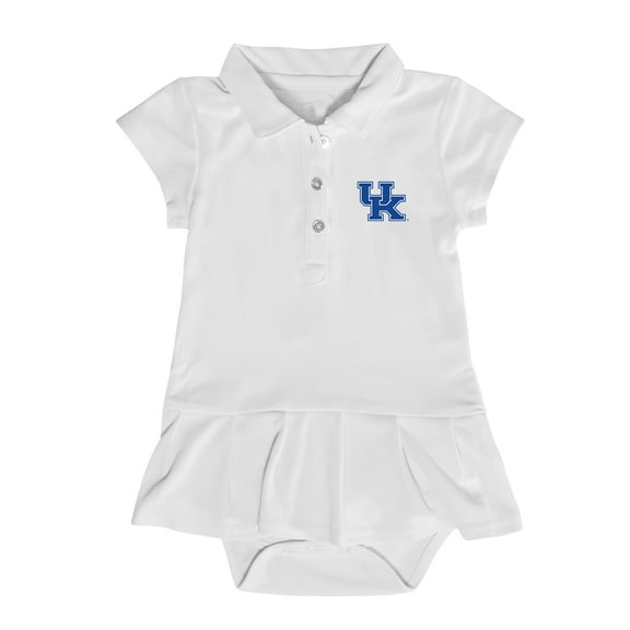 Girls Infant Garb White Kentucky Wildcats Caroline Cap Sleeve Polo Dress