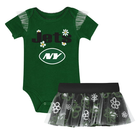 Girls Infant Outerstuff New York Jets My Team Rocks Bodysuit and Skirt Set