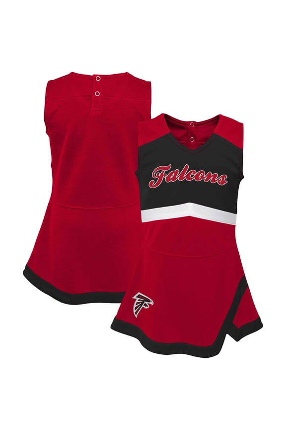 Girls Infant Red Atlanta Falcons Cheer Captain Jumper Dress