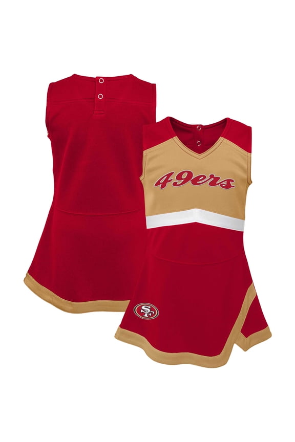 Girls Infant Scarlet San Francisco 49ers Cheer Captain Jumper Dress