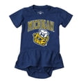 thumbnail image 1 of Girls Infant Wes & Willy Navy Michigan Wolverines Skirted Bodysuit, 1 of 1