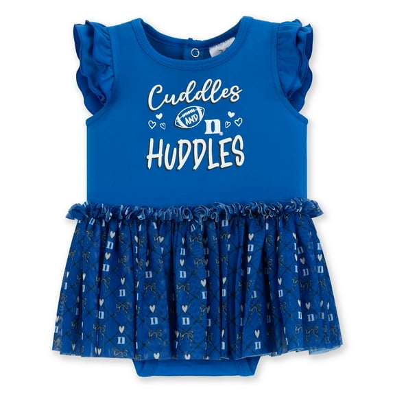 Girls Infant ZooZatz Royal Duke Blue Devils Onesie Dress