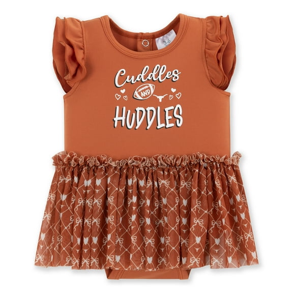 Girls Infant ZooZatz Texas Orange Texas Longhorns Onesie Dress