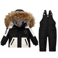 thumbnail image 1 of Girls Insulated Winter Snowsuit Ski Bib Overalls With Jacket Outdoor Cold Weather Clothes, 1 of 5
