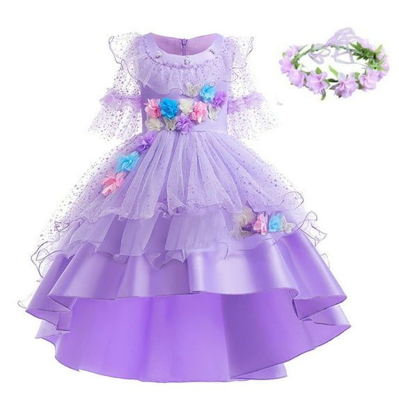 Girls Isabela Cosplay Princess Dress Halloween Dress Up Outfits