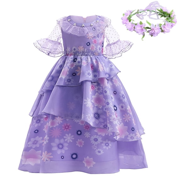 Girls Isabela Cosplay Princess Outfits Kids Halloween Stage Show Party Dress Up