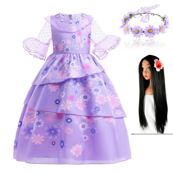 Girls Isabela Cosplay Princess Outfits Kids Halloween Stage Show Party Dress Up