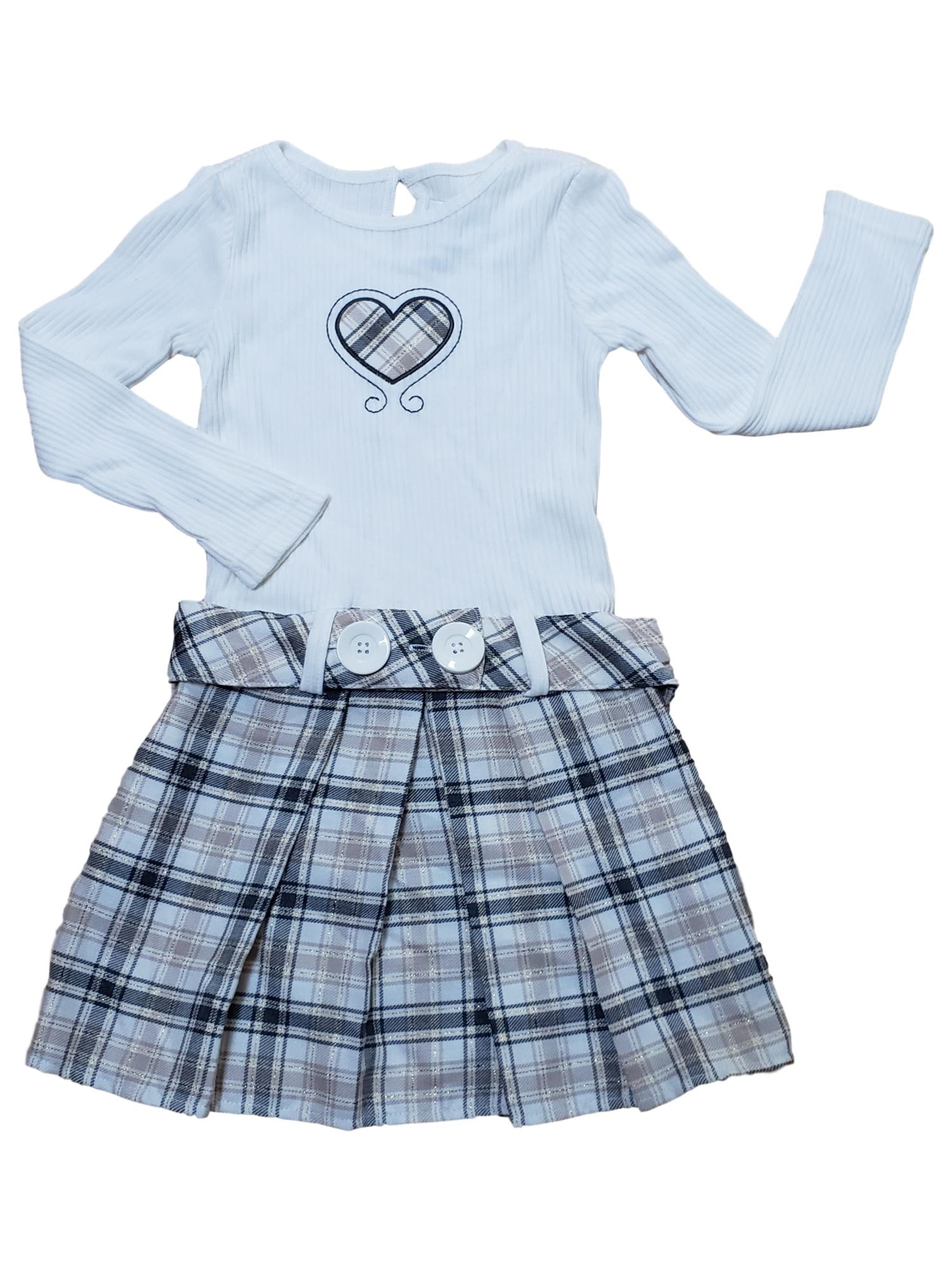 Girls Ivory & Brown Plaid Heart Gold Glitter Thread Long Sleeve Belt Dress 5 - Walmart Business Supplies Girls Ivory & Brown Plaid Heart Gold Glitter Thread Long Sleeve Belt Dress 5 - Walmart Business Supplies